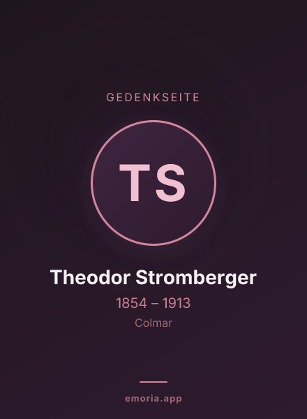 Gedenkportrait von Theodor Stromberger