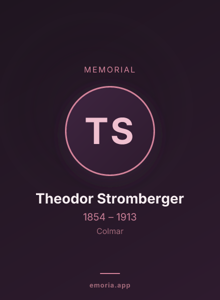 Memorial portrait of Theodor Stromberger