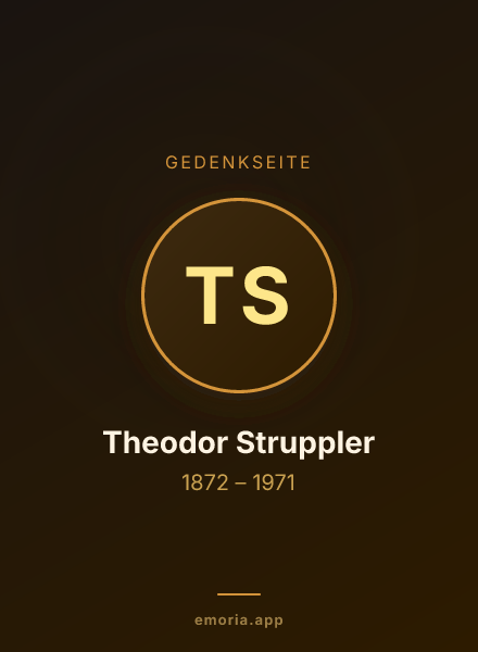 Gedenkportrait von Theodor Struppler