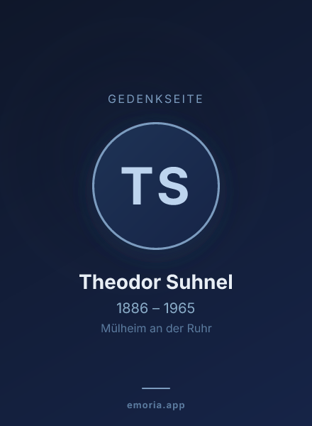 Gedenkportrait von Theodor Suhnel