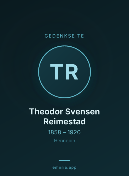 Gedenkportrait von Theodor Svensen Reimestad