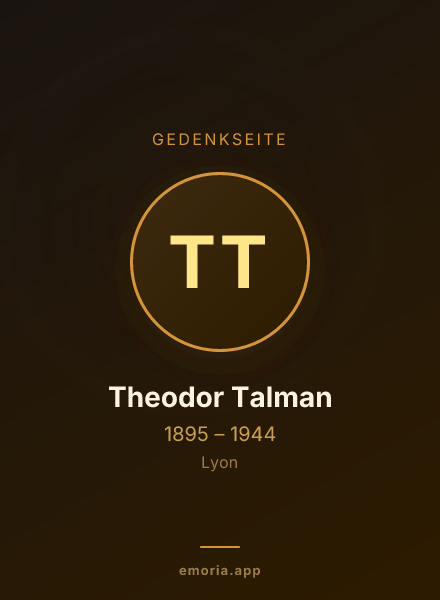 Gedenkportrait von Theodor Talman