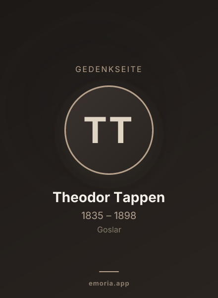 Gedenkportrait von Theodor Tappen
