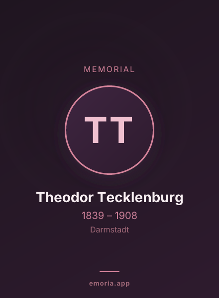 Memorial portrait of Theodor Tecklenburg