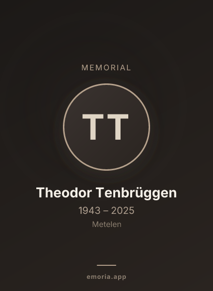 Memorial portrait of Theodor Tenbrüggen