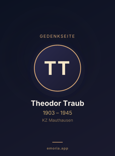 Gedenkportrait von Theodor Traub