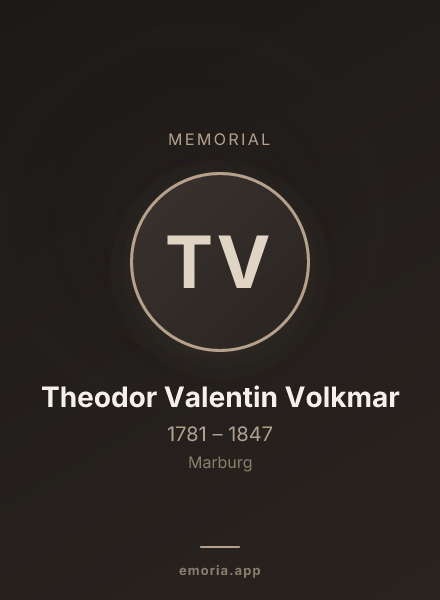 Memorial portrait of Theodor Valentin Volkmar