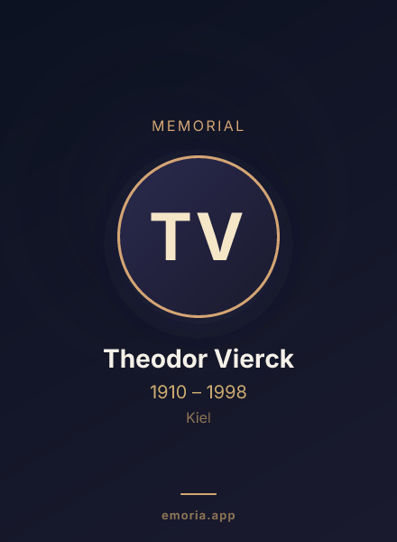 Memorial portrait of Theodor Vierck