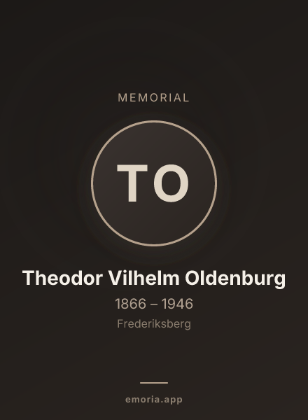 Memorial portrait of Theodor Vilhelm Oldenburg