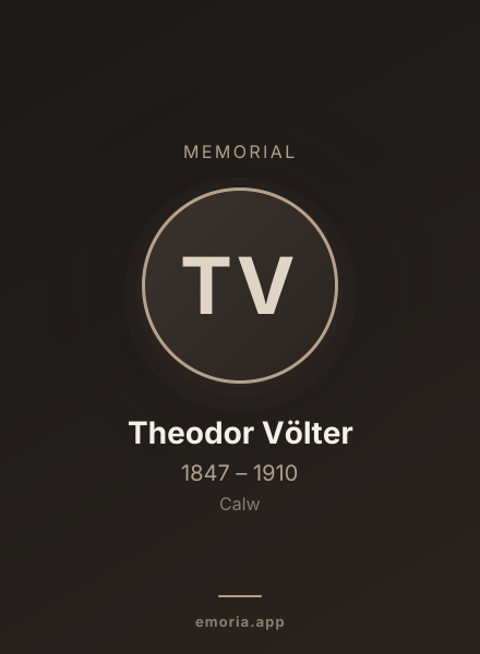 Memorial portrait of Theodor Völter