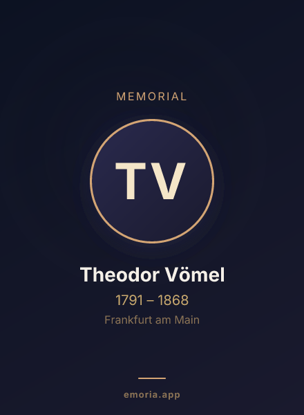 Memorial portrait of Theodor Vömel
