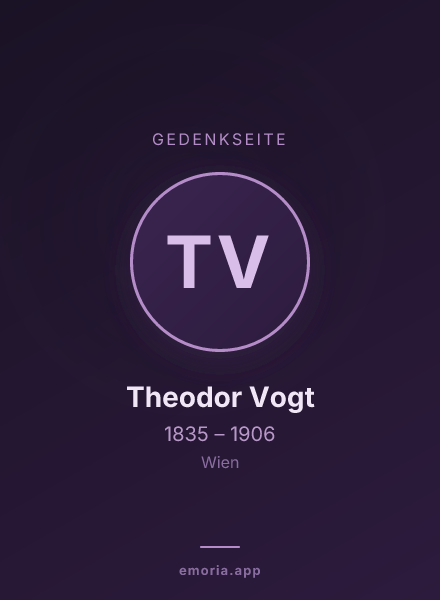 Gedenkportrait von Theodor Vogt