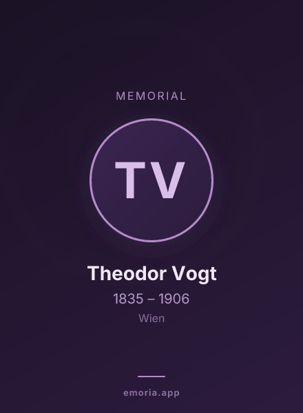 Memorial portrait of Theodor Vogt