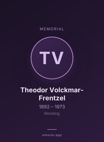Memorial portrait of Theodor Volckmar-Frentzel
