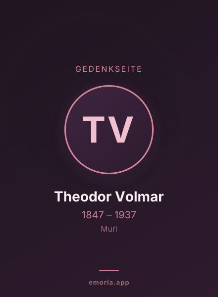 Gedenkportrait von Theodor Volmar