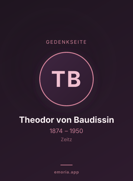 Gedenkportrait von Theodor von Baudissin