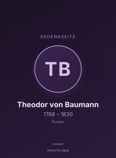 Gedenkportrait von Theodor von Baumann