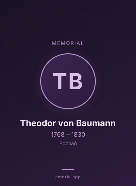 Memorial portrait of Theodor von Baumann