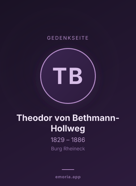 Gedenkportrait von Theodor von Bethmann-Hollweg