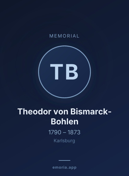 Memorial portrait of Theodor von Bismarck-Bohlen