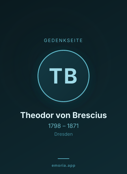 Gedenkportrait von Theodor von Brescius