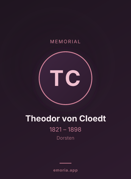 Memorial portrait of Theodor von Cloedt