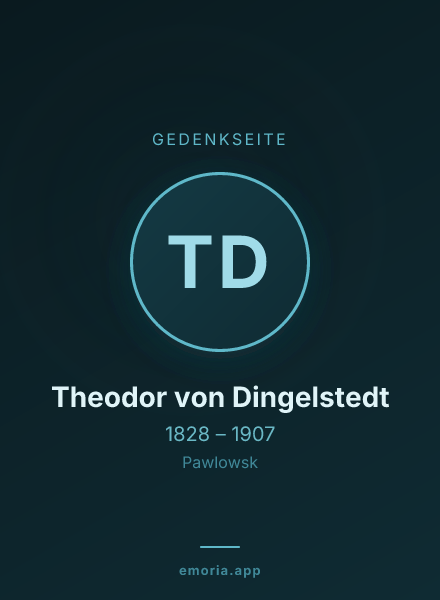 Gedenkportrait von Theodor von Dingelstedt