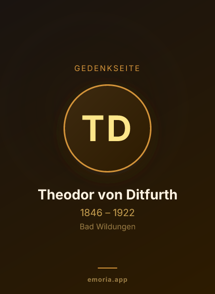 Gedenkportrait von Theodor von Ditfurth
