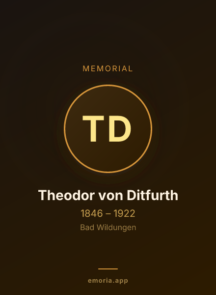Memorial portrait of Theodor von Ditfurth