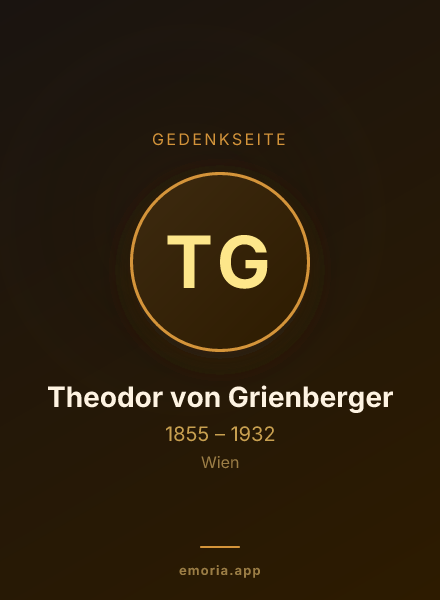 Gedenkportrait von Theodor von Grienberger