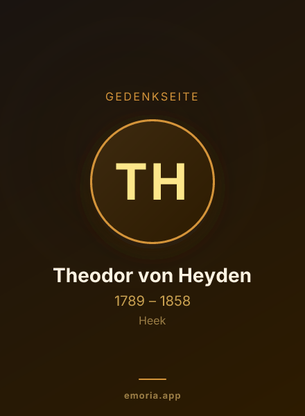 Gedenkportrait von Theodor von Heyden