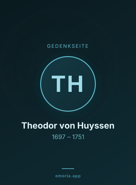 Gedenkportrait von Theodor von Huyssen