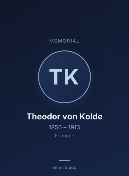 Memorial portrait of Theodor von Kolde