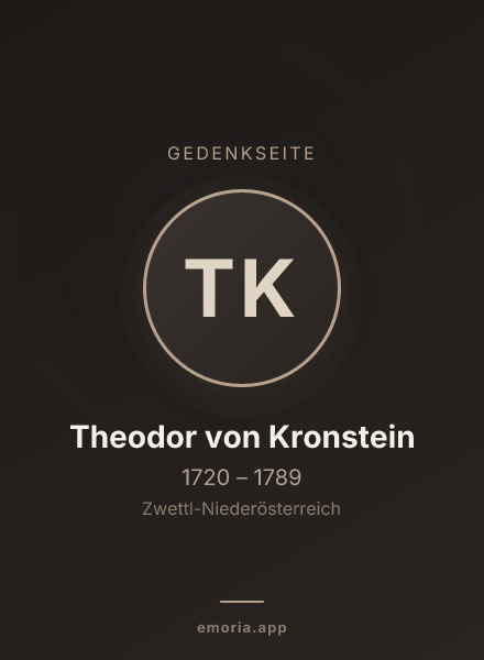 Gedenkportrait von Theodor von Kronstein