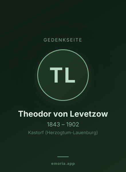 Gedenkportrait von Theodor von Levetzow