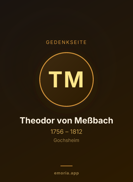 Gedenkportrait von Theodor von Meßbach