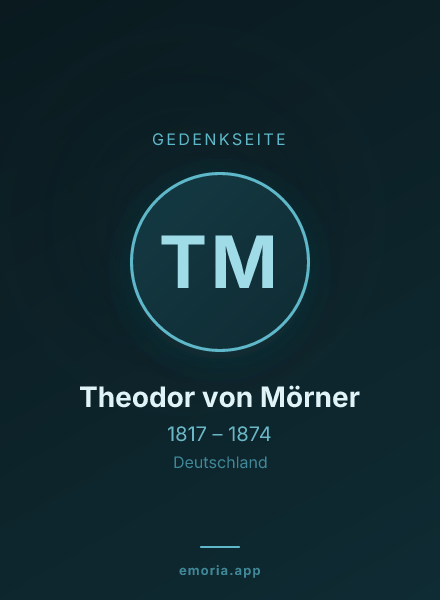 Gedenkportrait von Theodor von Mörner