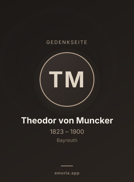 Gedenkportrait von Theodor von Muncker