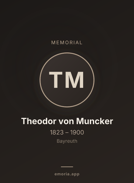 Memorial portrait of Theodor von Muncker