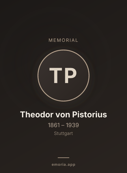 Memorial portrait of Theodor von Pistorius