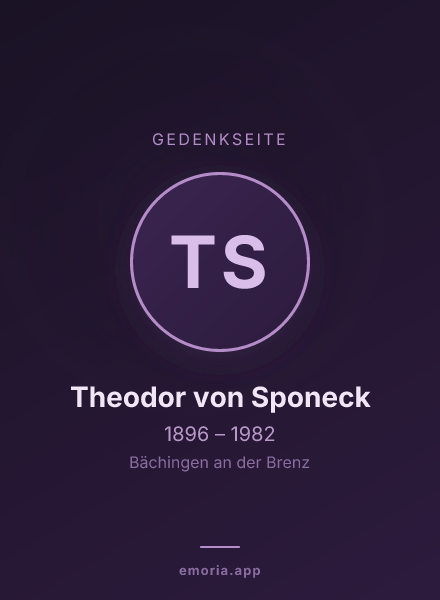 Gedenkportrait von Theodor von Sponeck