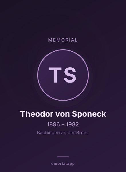 Memorial portrait of Theodor von Sponeck