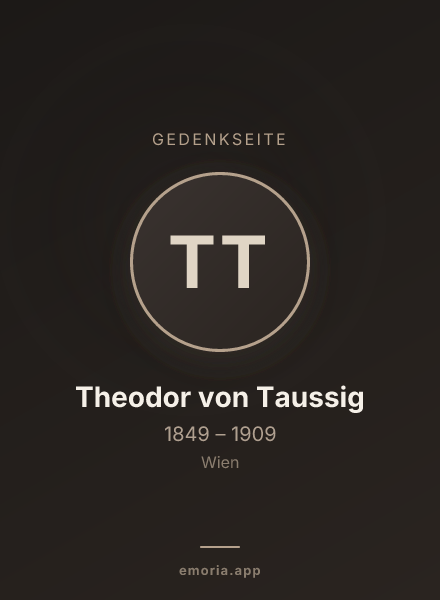 Gedenkportrait von Theodor von Taussig