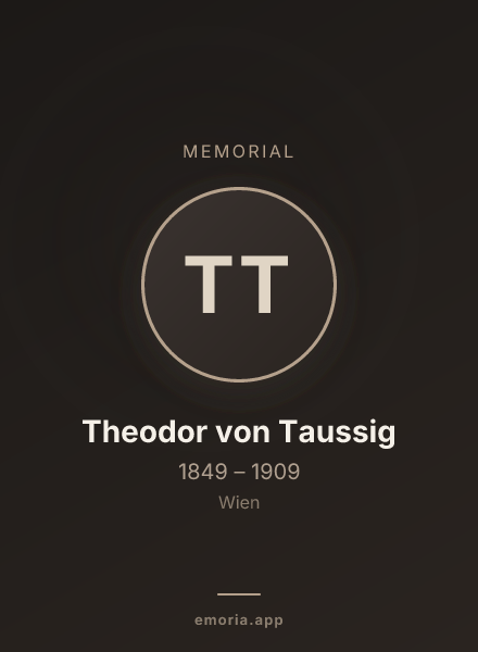 Memorial portrait of Theodor von Taussig