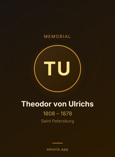Memorial portrait of Theodor von Ulrichs