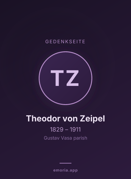 Gedenkportrait von Theodor von Zeipel
