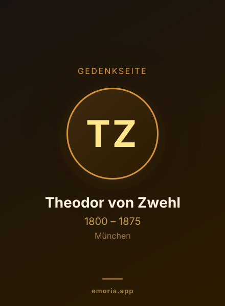 Gedenkportrait von Theodor von Zwehl