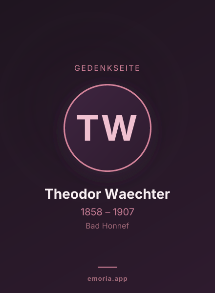 Gedenkportrait von Theodor Waechter