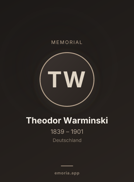 Memorial portrait of Theodor Warminski