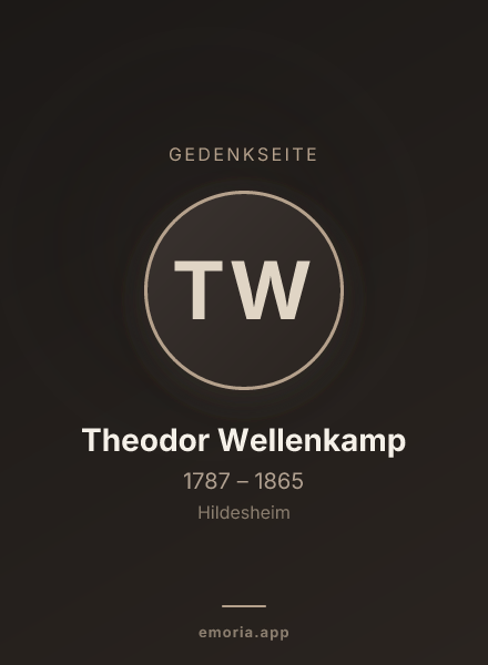 Gedenkportrait von Theodor Wellenkamp